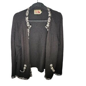 The Alpaca Connection Women’s sweater cardigan size XXL black gray